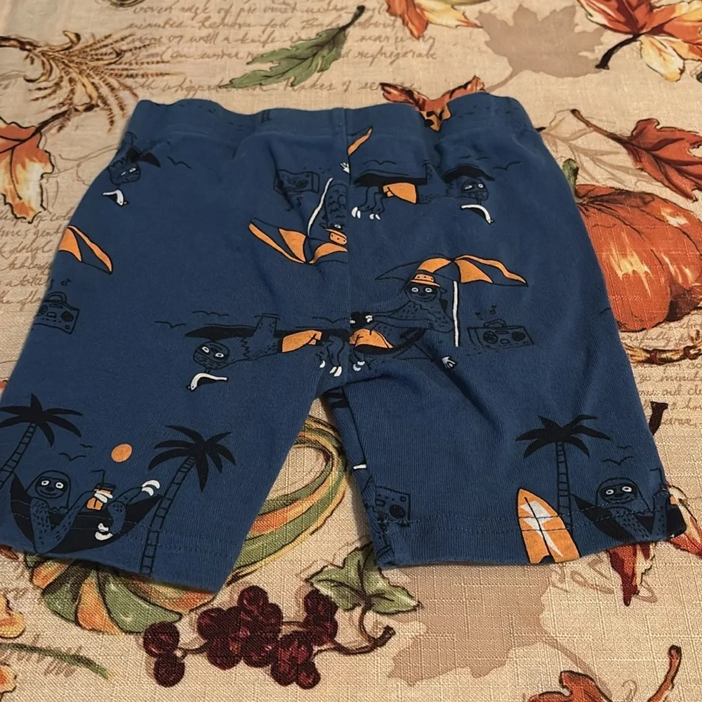Carter's Blue Pajama‎ Shorts with Orange Accents